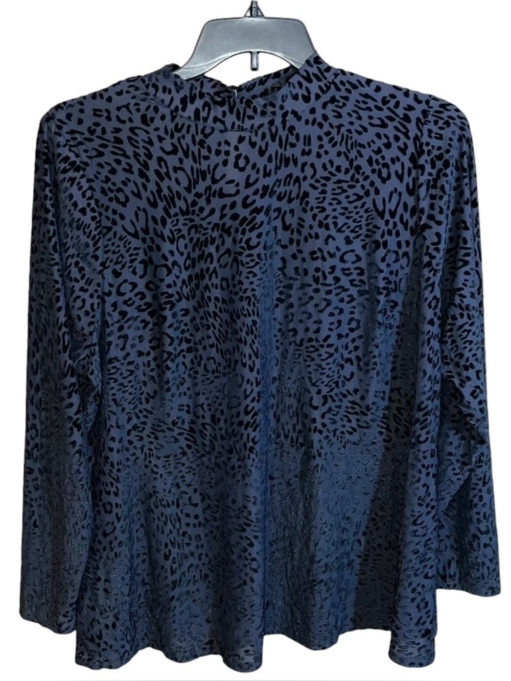 Lane Bryant Mock Neck Print Long Sleeve Shirt Top Women’s 22/24 Grey Black